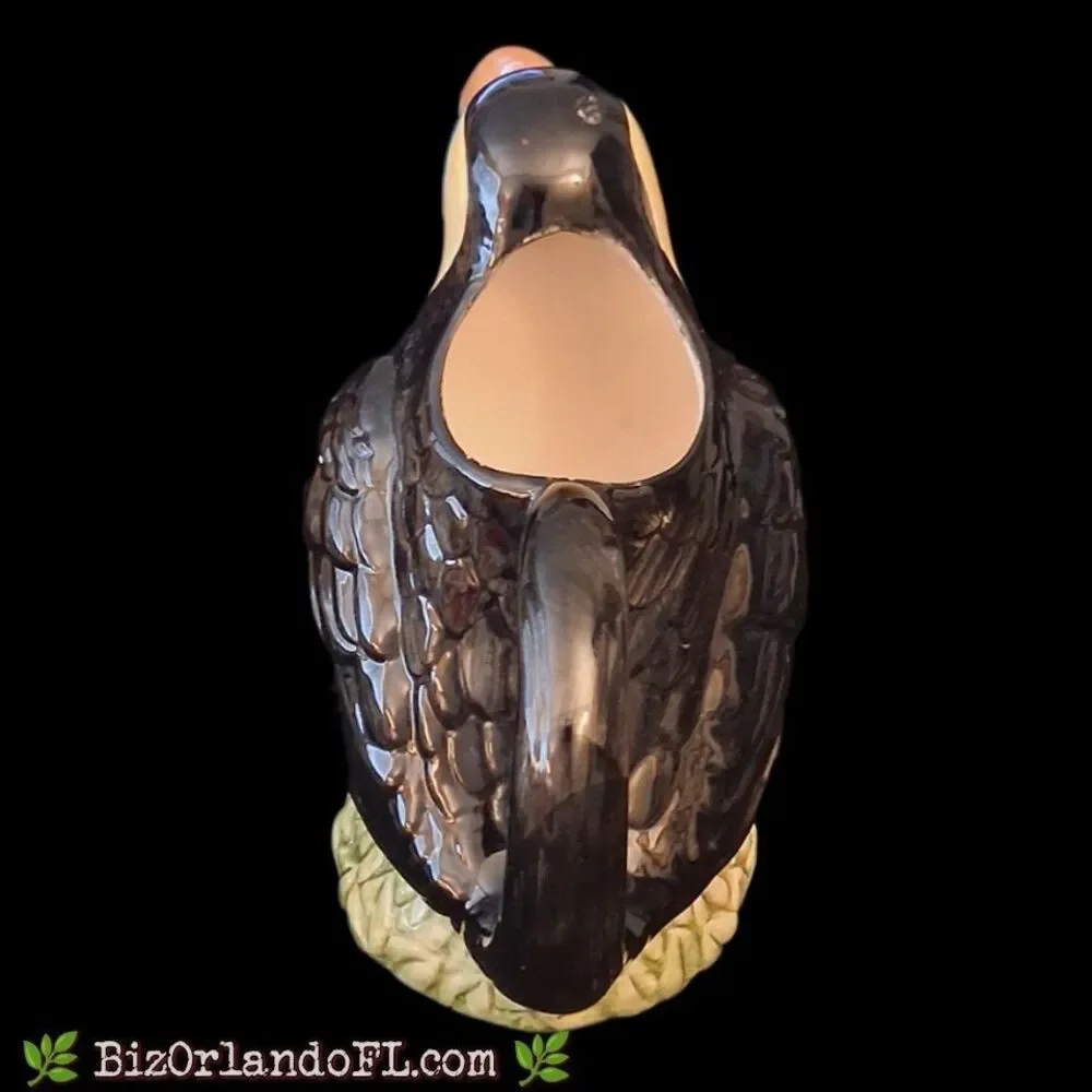 VINTAGE: 1980s Quon-Quon Ceramic Toucan Pitcher / Tropical Bar / Home Decor HTF